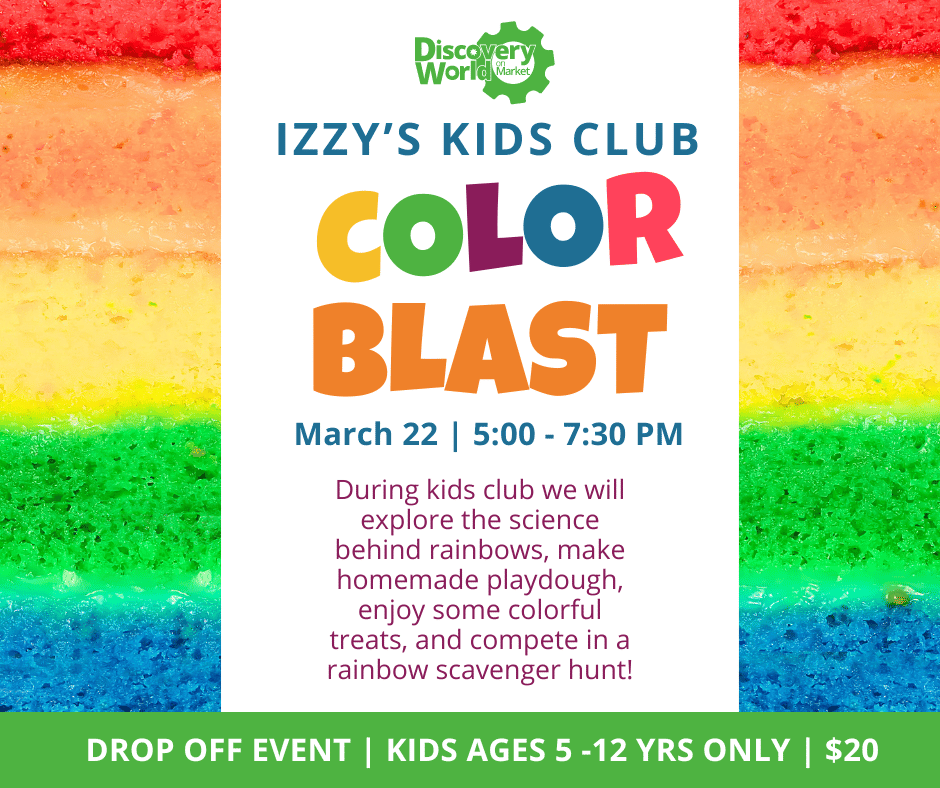 Izzy's Kids Club for March - Color Blast